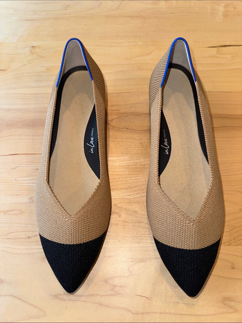 Women’s Rothy’s The High Point - Wren Captoe Heel in Tan size 8.5 NWOT